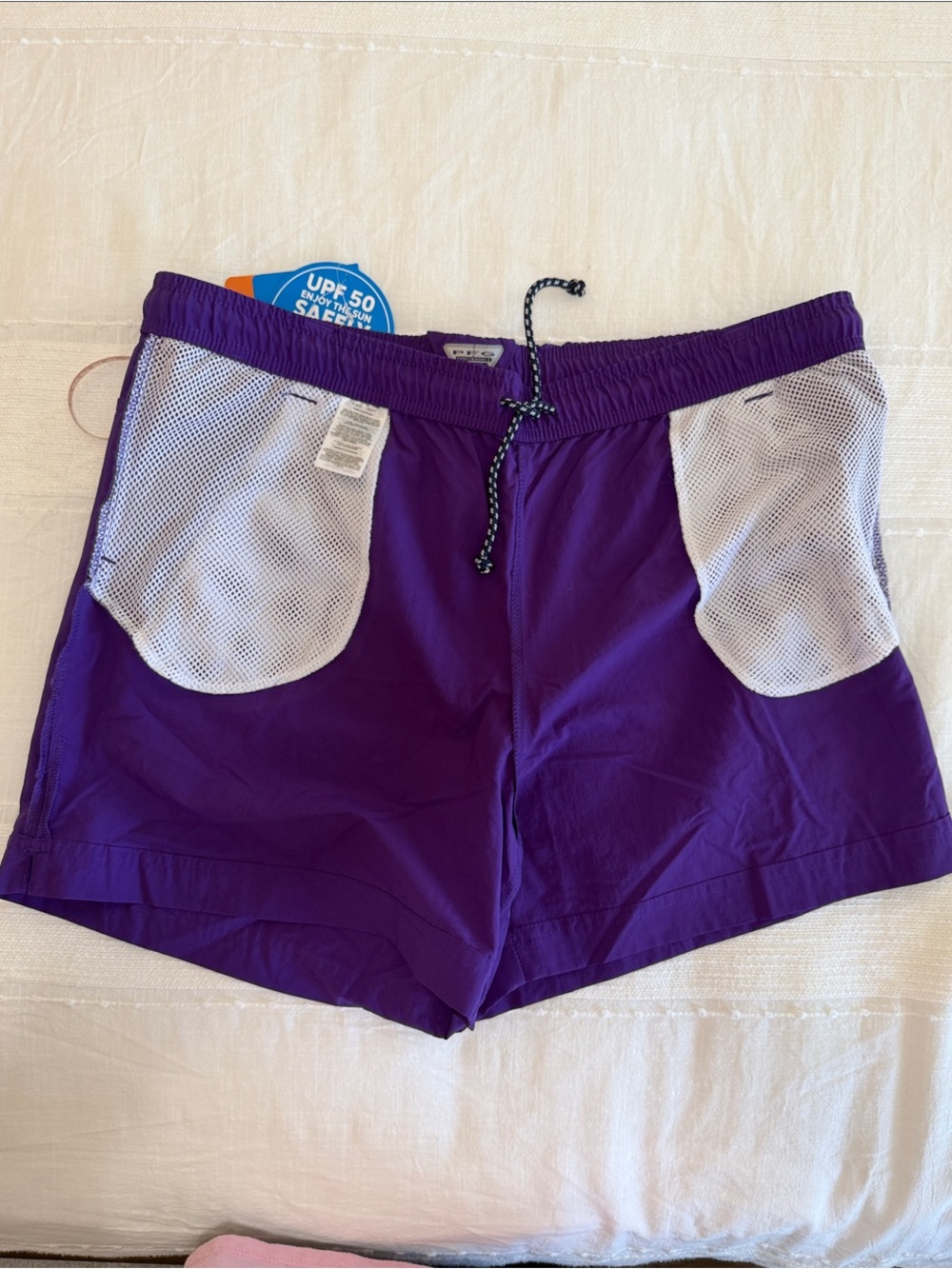 Columbia PFG Women's Purple Elastic-Waist Shorts,  XL - NEW WITH TAGS - Picture 7 of 10